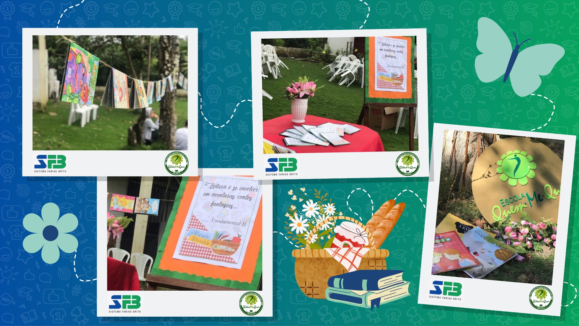 colagens de imagens picnic literário